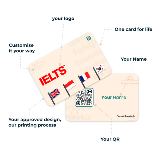 Digital Business Card - IELTS World Flag Card - prokardz - prokardz