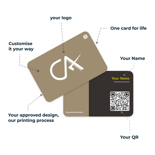 Professional Digital Business Card - CA Brown Card - prokardz - prokardz