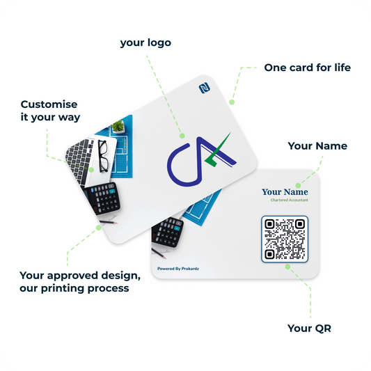 Professional Digital Business Card - CA Graphics White Card - prokardz - prokardz