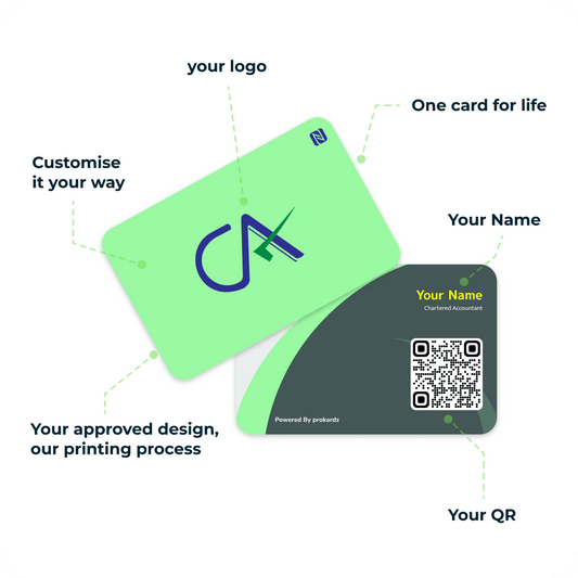 Professional Digital Business Card - CA Light Green Card - prokardz - prokardz